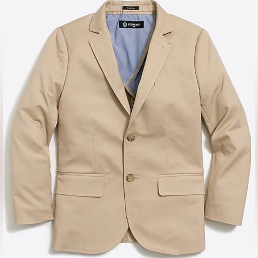 J.CREW Crewcuts Boys' Thompson suit in flex chino, Sandy Dune.